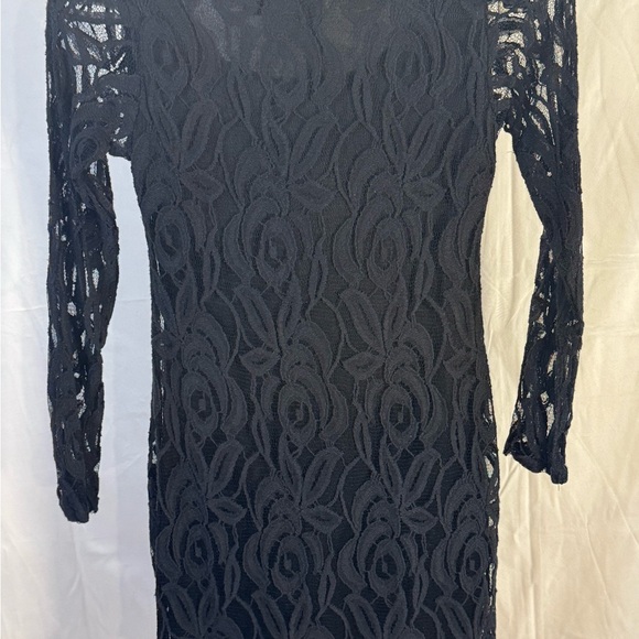 Body Central Black Lace Long Sleeve Dress - Picture 2 of 3
